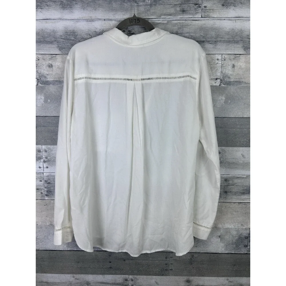 Cloth & Stone Women's White Large Button Up Blouse New - Picture 2 of 7